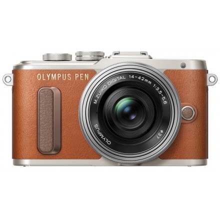 Цифр. фотокамера OLYMPUS E-PL8 14-42mm PANCAKE ZOOM KIT BROWN/SILVER